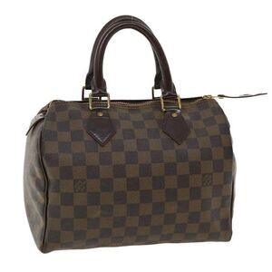 LOUIS VUITTON Damier Ebene Speedy 25 Hand Bag